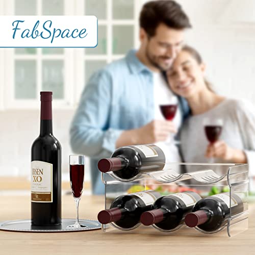 FabSpace Water Bottle Organizer, Stackable Water Bottle Holder for Kitchen Pantry, Fridge, Cabinet, Stackable Cup Holder for Wine, Water, Drink-2