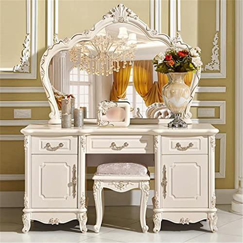 JYDQM Dressing Table Bedroom Dressing Cabinet Small Household Vanity Table Princess Style Vanity Cabinet