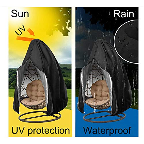 CMY Garden Hanging Chair Cover, Patio Chair Dust Waterproof UV Protector Swing Chair Cover With Zipper For Outdoor Egg Chair, Swing Chair, Rattan