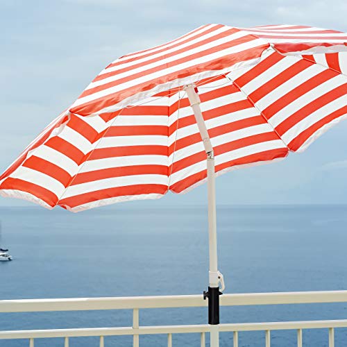 Relaxdays Parasol Holder for Square Balcony Railing, Umbrella Clamp, Pole Diameter 19-38 mm, Steel, H: 15.5 cm, Black