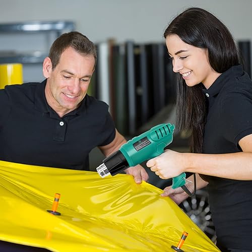 2000W Heat Gun, Heavy Duty Hot Air Gun Kit Variable Temperature Settings 450ºC & 600ºC, with 4 Nozzles for DIY, Stripping Paint, Shrinking PVC an