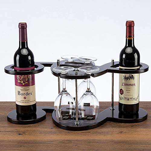 PIBM Fashion Creative European Wine Glass Wine Rack | Wine Rack Creative Fashion Wooden Wine Rack | Bar Hanging Cup Holder Home Rack J1029