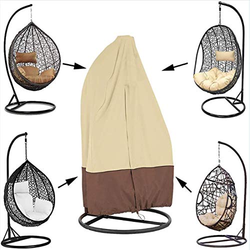 MOZX Waterproof Egg Chair Cover, 210D Oxford Fabric Heavy Duty, Egg Hanging Chair Cover with Bag, Anti-Dust Garden Furniture Cover for Indoor Out