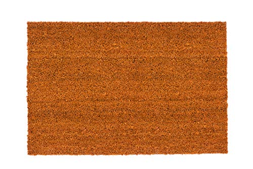 Carpido Non-slip coconut mats, antibacterial door mats, for covered outdoor use, sustainable natural fibres, 100% coconut, 40 x 60 cm, grey