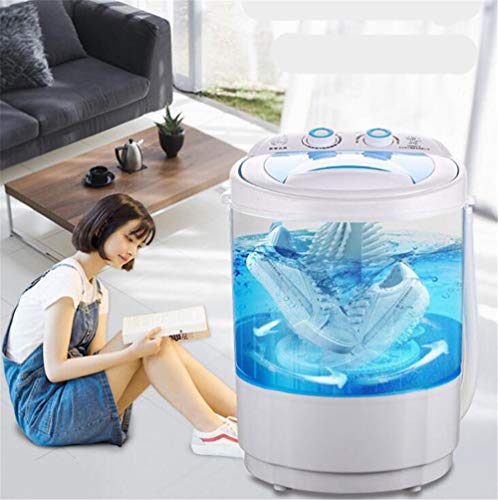 BCLGCF Mini Household Smart Shoe Washer, Lazy Semi-Automatic Deodorizing Shoe Washing Machine for Compact Laundry, Wash&Spin Translucent Tub Deod