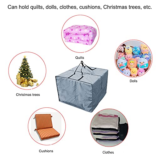 Garden Cushion Storage Bag, Heavy Duty Oxford Garden Cushion Protective Storage Bag Cover for Outdoor Furniture Sofa Cushion Waterproof with Hand