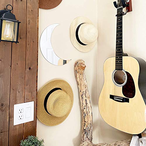 Crescent Moon Mirror - Wall Decor with Chic Boho Aesthetic for Urban Living Room Apartment Bedroom or Home - Durable Lightweight and Safe Acrylic
