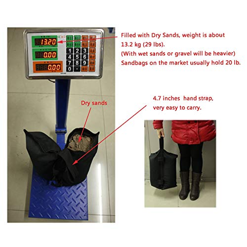 RZMAYIS Gazebos Weights, 4 Pack Industrial Grade Weight Bags, Garden Party Outdoor Tent Leg Weights for Pop Up Gazebo, Canopy,Tent (4 Pack)