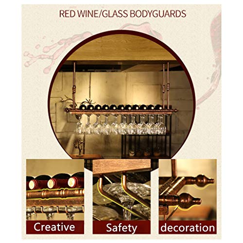 Stylish Simplicity Stylish Simplicity Down Wine Rack Vintage Wrought Iron Minimalist Style Multi-Functional Creative Display Wine Rack -Restauran
