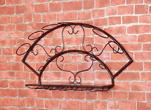 NEOCHY Wine Rack Modern Wall-Mounted Wine Bottle Display Stand Metal Floating Goblet Hanging Wine Bottle Display Stand