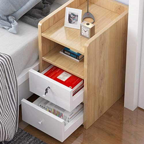 JYDQM Creative Solid Wood Coffee Table Bedside Table, Household Bedside Table Bedside Table Bedroom Storage Furniture