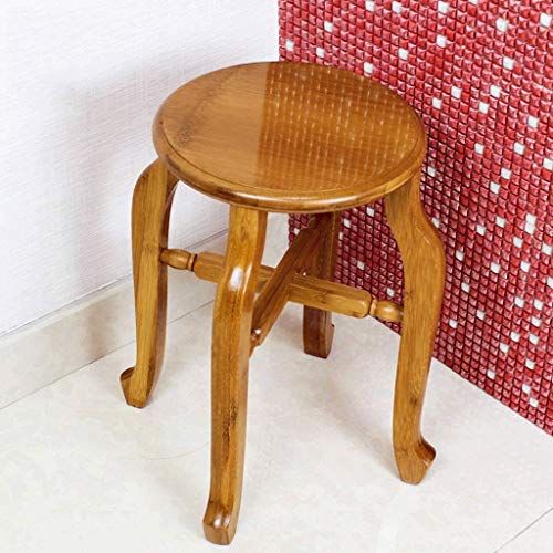 LUKEO Wooden Bench - Antique Round Stool Dining Table Bench Home Elm Stool Small Wooden Bench Flower Pot Holder - Wood Stool