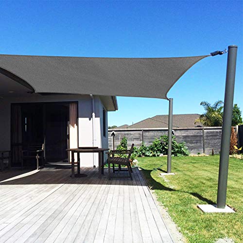 RATEL Sun Shade Sail, 4m x 3m Waterproof Canopy Outdoor Rectangle, 98% UV Block Patio Sun Sail With Four Rope, Awnings For Garden/Yard/Pool/Terra