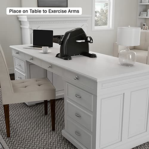 Under Desk Bike and Pedal Exerciser - At-Home Physical Therapy Equipment and Exercise Machine for Arms and Legs with LCD Screen by Wakeman Fitnes