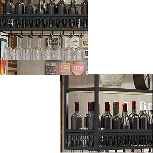 EYLINK Wine Racks,Wall-Mounted Wine Rack Hanging Wine Glass Rack Ceiling Decoration Shelf for Bars,Restaurants,Kitchens Bar Floating Shelf Ceilin