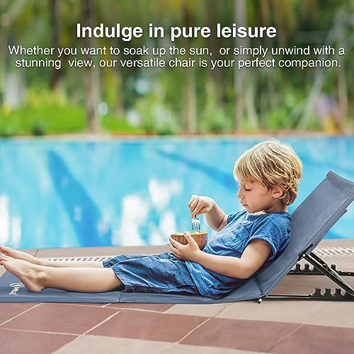 Homecall Beach mat polyester backrest adjustable blue