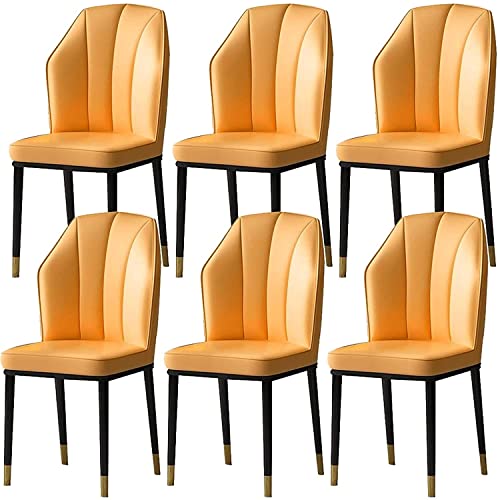 dining chair Office Reception Chairs Business Dining Chairs Set Kitchen Dining Chairs Set of 6 Modern High Back Soft Seat Kitchen Living Room Cha