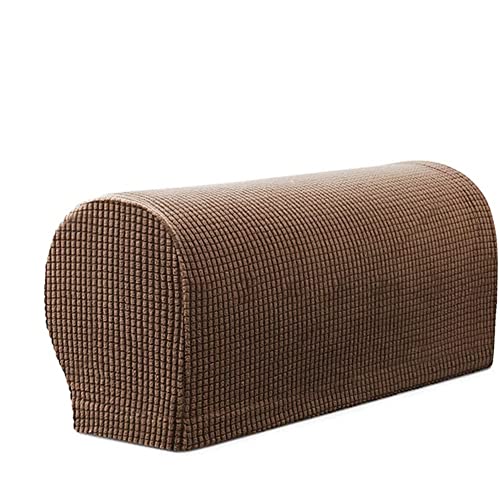 GEOCANG 6Pcs Armrest Covers Spandex Stretch Fabric Arm Caps Anti-Slip Furniture Protector Slipcovers for Armchairs Sofa Couches Recliner (Lvory w