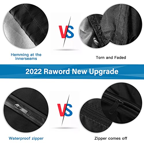 OZYAN Parasol Cover Patio Umbrella Covers,Waterproof Windproof ,Anti-UV with Zip ,210D Oxford Fabric Garden Parasol Cover for 9ft to 11ft Garden