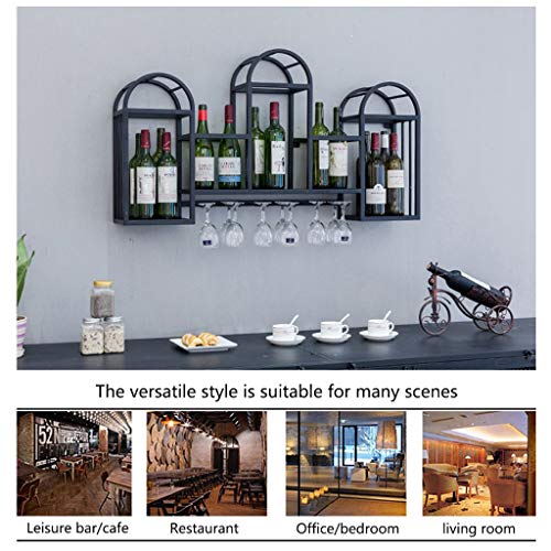 Metal Wrought Iron Wall-Mounted Wine Glass Holder Creative Living Room Display Storage Storage Champagne Glass Wine Glass Goblet Holder Bracket W