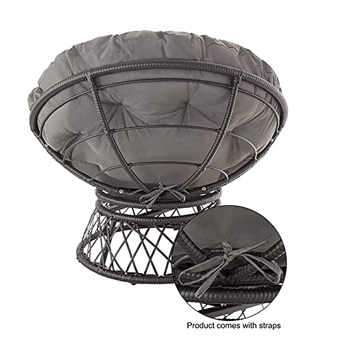 Overstuffed Papasan Chair Cushion,Outdoor Cloth Swing Rattan Chair Cushion,Oversized Round Cushion Thick Comfortable Oversized Papasan Pad(Chair