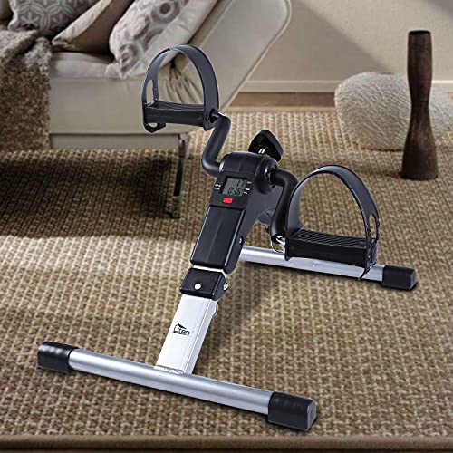 Folding Pedal Exerciser Mini Exercise Bikes Arm and Leg Exercise Peddler Machine