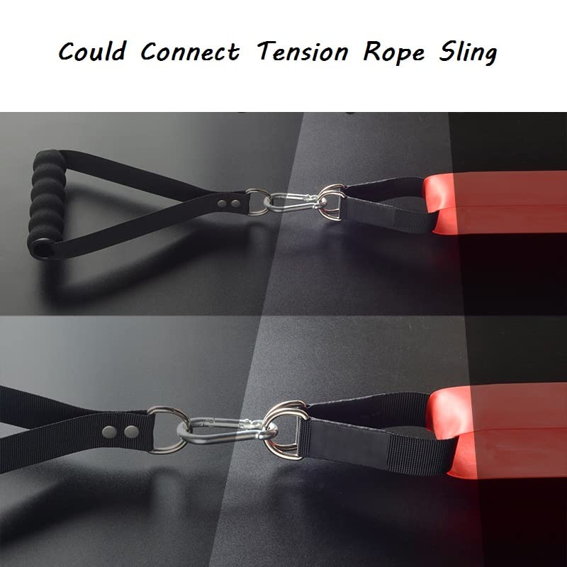 HOUSON Gym Swing Hanging Straps, 2 PCS 18cm / 7 inches Tree Swing Straps Hanging Kit Hook for door bar Heavy Duty with D-ring Carabiner 440 lbs