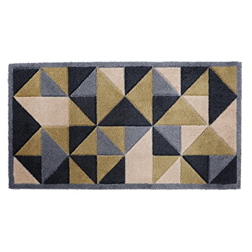 JVL SOLEMATE Hand Carved Trimetric Door Mat, 57 X 100 cm