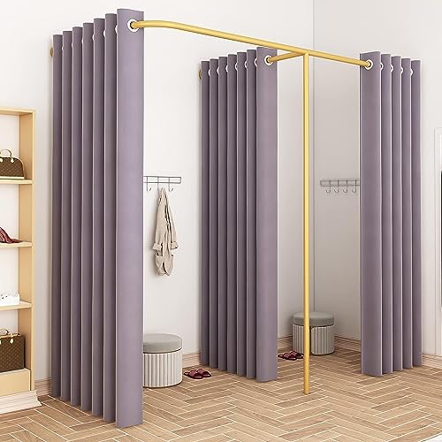 F-Shaped Changing Room Divider, Clothing Store Changing Room,Portable Dressing Room For Privacy, Spacious Double Changing Room, Clothing Store Ch