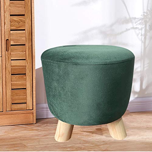 LUKEO Wooden Bench - Upholstered Shoe Vanity Stool Seat With Armrests Solid Pine Wood, For Entryway, Bedroom, Living Room