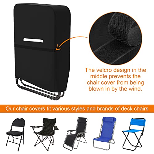 Garden Folding Reclining Chair Cover, Patio Reclining Chair Cover 210D Oxford Fabric Waterproof Dustproof and UV Resistant, Anti Gravity Chair Co