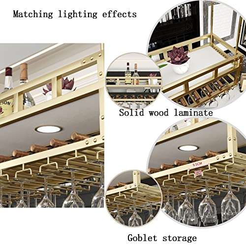 SUCHETA Wine Rack Ceiling Wine Rack Suspension Wine Glass Holder Wine Bottle Holder Overhead Garage Storage Hanging Plant Shelf Wall Mount Shelf