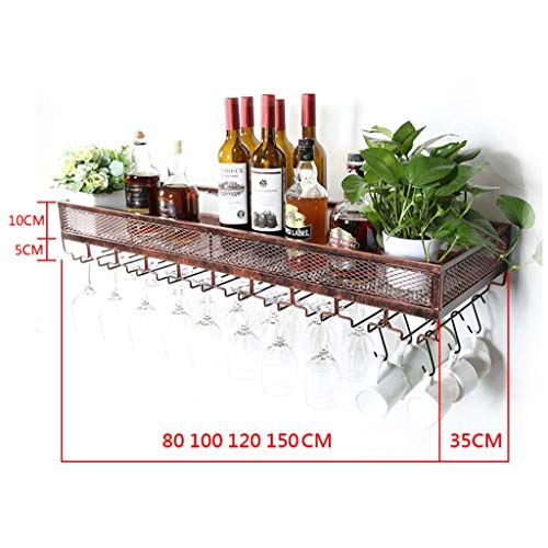 Stylish Simplicity Wall-Mounted Wine Rack Metal Simple Retro Style Multi-Function Living Room Creative Display Storage Wine Rack -Restaurant Kitc