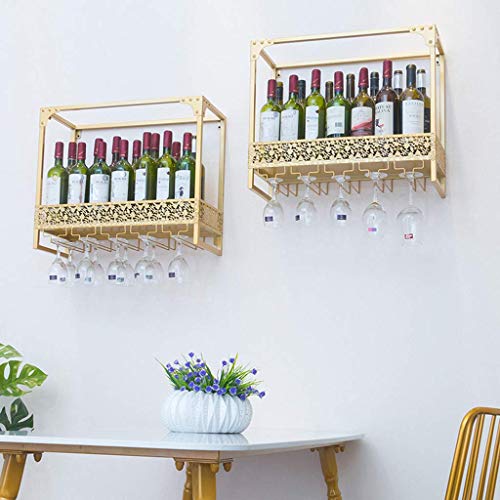 CRODY Wine Racks,Modern Dining Room Wall Mounted Wine Rack | Bottle and Glass Holder | Home and Kitchen Décor | Storage Rack | Bar Decoration Dis