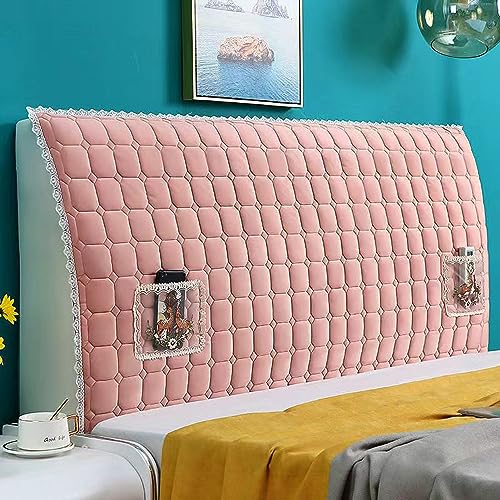 RTYHN Velvet Headboards Covers All-Inclusive Slipcover Bed Head Cover Slip Protector Cover Washable Thicken Elastic Bedside Decoration Protection