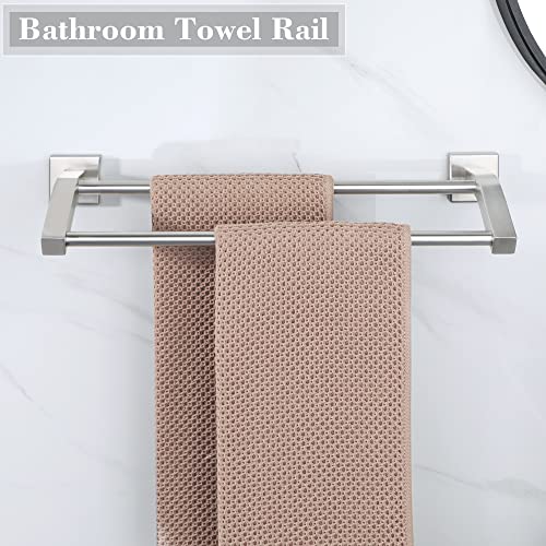 Mooche Towel Rail Wall Mounted Towel Holder SUS304 Stainless Steel Towel Bar 42CM for Bathroom Kitchen, Brushed Finished, MCGK9009-40-LS