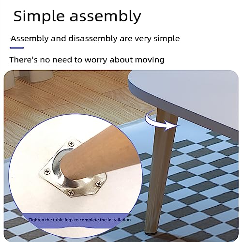 Low Oval Coffee Table,Solid Table Legs, Mid Century Modern Coffee Tables, Centre Table For Living Room, Tea Table, Side Table for Living Room,Sma