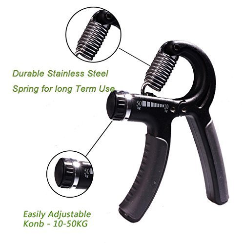 IDEAPRO Hand Grip Strengthener Adjustable Resistance (10-50kg),Hand Grip Exerciser,Forearm Grip, Hand Squeezer, Hand Exercise, Gripper, Finger St