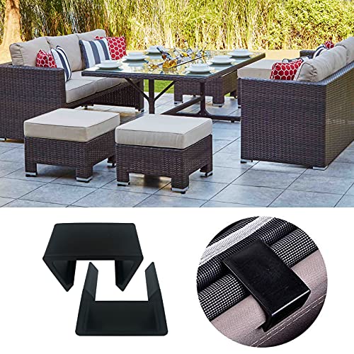 TOSCOS 8Pcs Furniture Clips Sofa Patio Wicker for Restaurant Rattan Chairs Garden Anti-Slip Fasteners Clips (2.24inch)