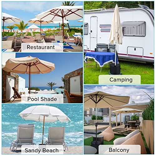 RELEDESA 1000D Round Umbrella Base Weight Bag, Up to 100 lbs Water, Parasol Base Weights Bag with 2 Handles, Suitable for 3.15" Diameter of Outdo