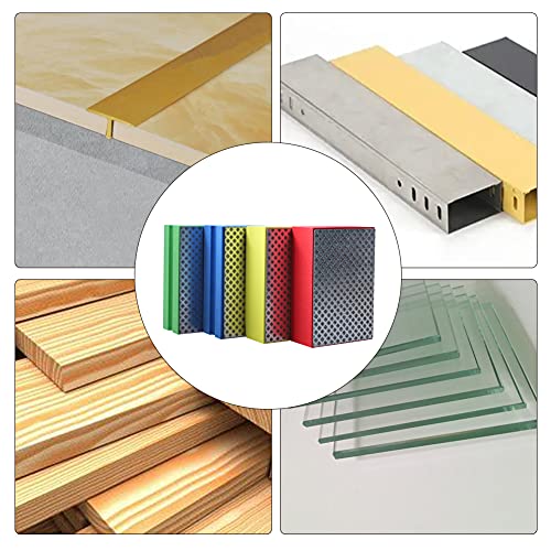 POHOVE 4pcs Diamond Hand Polishing Pads for Ceramic Tile Glass Grinding,Sanding Blocks Polishing Grinding Block 60#,100#,200#,400#