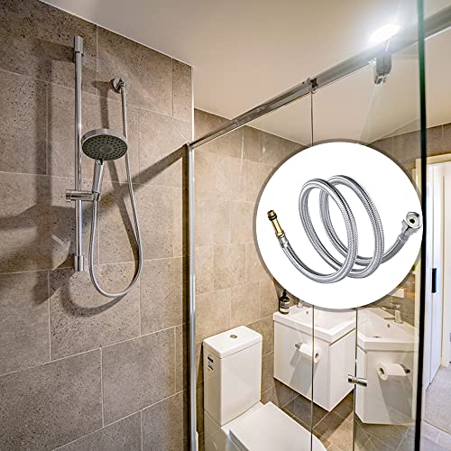 quiodok 2 Pcs Monobloc Flexible Tap Connector, Stainless Flexible Supply Hose, Compression Braided Water Hose for Kitchen Bath Universal Replacem