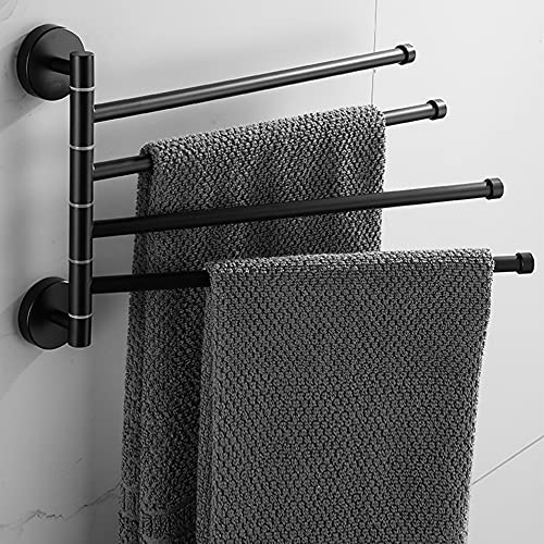 HIGOH Towel Racks,Towel Holder Towel Rail for Bathroom, Household Bathroom Activity Towel Bar, Stainless Steel Rotating Hand Towel Holder, Bathro