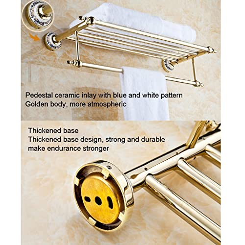 HIGOH Towel Racks,Bathroom Towel Rack Wall Mounted Towel Holder,Bath Towel Rack Rail,Wall-Mounted Bathroom Stainless Steel Bathroom Towel Shelf,B