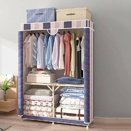 LUKEO Wardrobe Simple Economical Assembly Simple Bedroom Cabinet Storage Children's Wardrobe Space