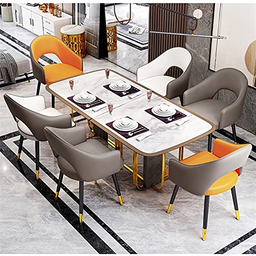 dining chair Kitchen Dining Room Furniture Chairs Kitchen Dining Chairs Set Of 4 Modern PU Leather Hollow Out Back Padded Soft Seat Living Room C