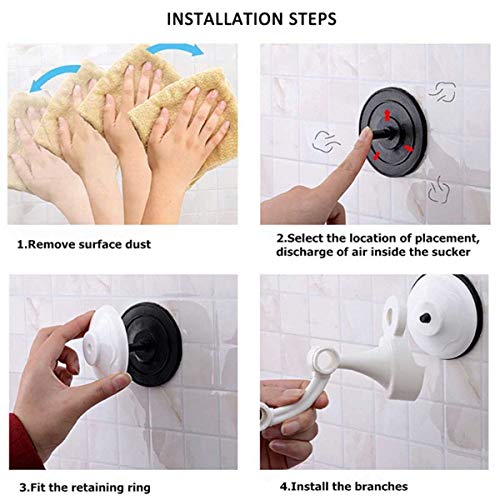 HIGOH Towel Racks, Towel Rail for Bathroom,Self-Adhesive Towel Holder Rack,Wall Mounted Towel Hanger,Bathroom Towel Bar with Suction Cup Bathroom