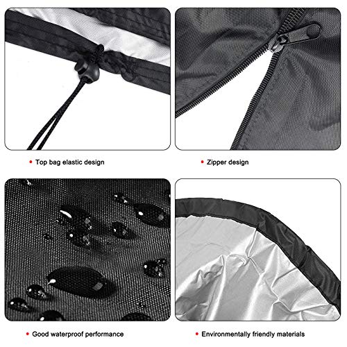 Chstarina Garden Egg Chair Cover 190 * 115cm Large Anti Dust Swing Chair Cover with Zipper and Drawsting, Oxford Waterproof Heavy Duty Chair Prot