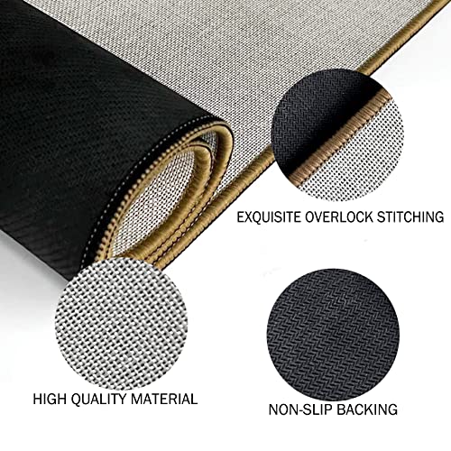 Mingnei Welcome Aboard Doormat Door Mat for Boat Home Room Entrance, Nautical Anchor Floor Mats for House Front Indoor Inside Outdoor Outside Ent