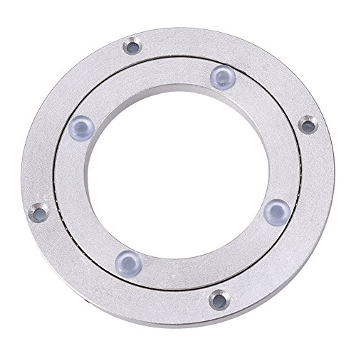 Heavy Duty Aluminium Alloy Rotating Bearing Lazy Susan Turntable Round Dining Table Smooth Swivel Plate(6 inch)